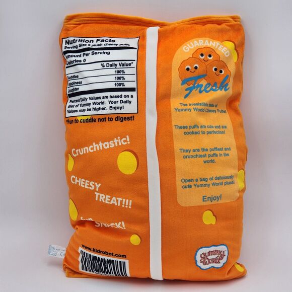Kidrobot Yummy World XL Cheesy Puffs Interactive Food Plush Pillow - Picture 2 of 7